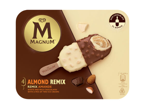 Bâtonnets glacés Magnum Remix amande