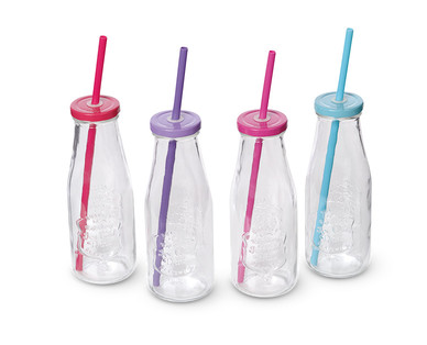 Crofton 4-Pack Glasses With Lid and Straw