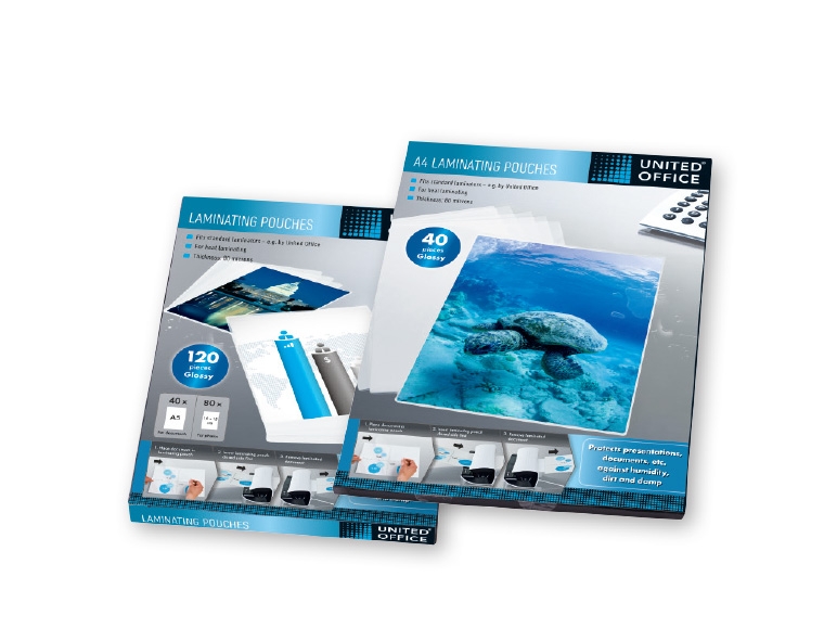 United Office A5/A4 Laminating Pouches