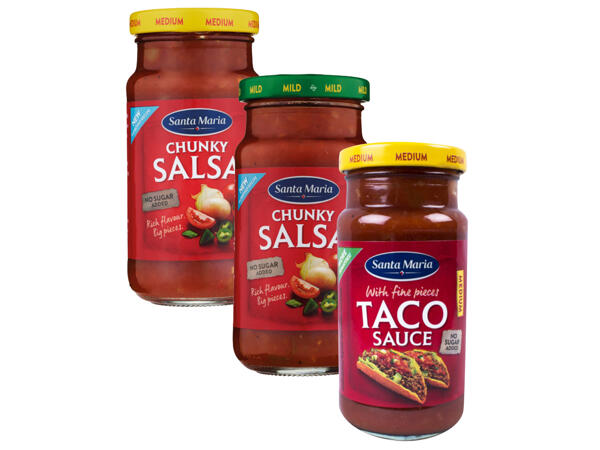 Santa Maria Taco Sauce tai Chunky Salsa 2 kpl