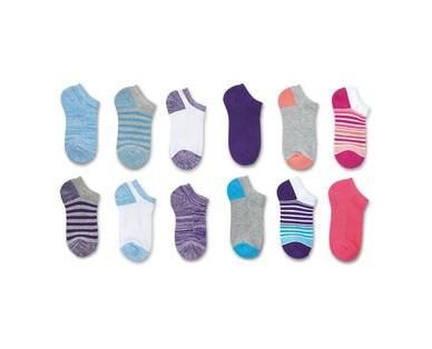 Lily & Dan Girls' 6 Pair No Show or Ankle Socks