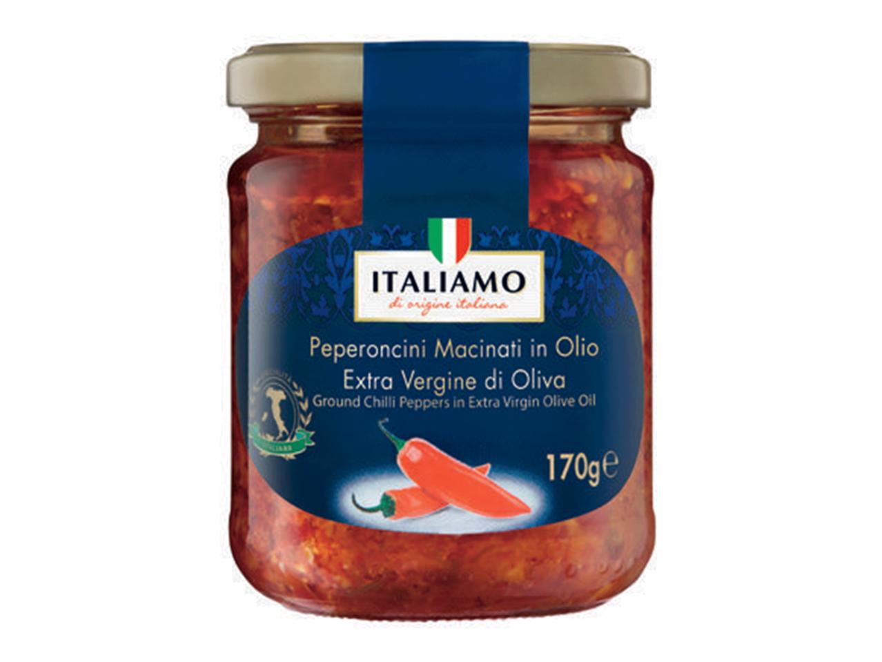 ITALIAMO Ground Chilli Peppers in Extra Virgin Olive Oil