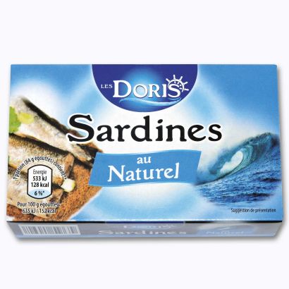 Sardines entières au naturel
