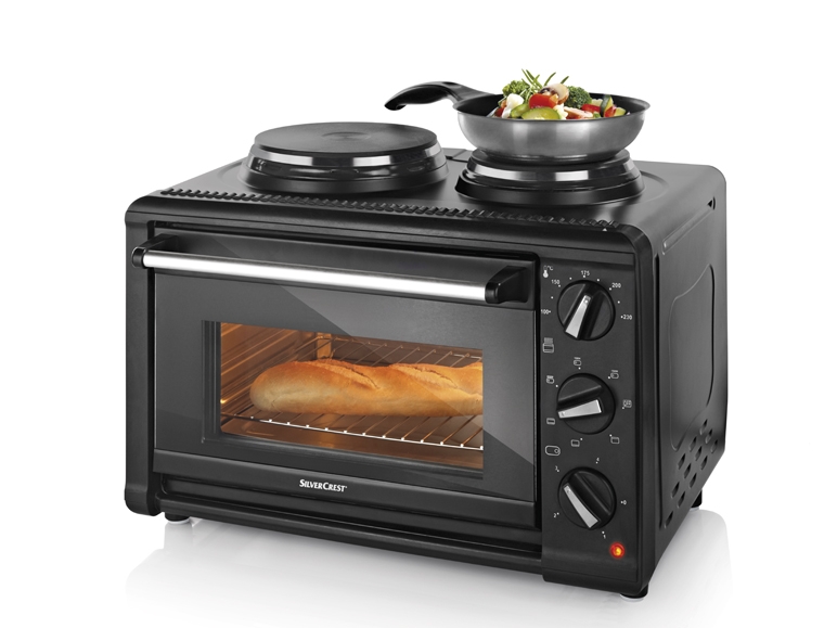 SILVERCREST Mini Oven with Built-In Hotplates