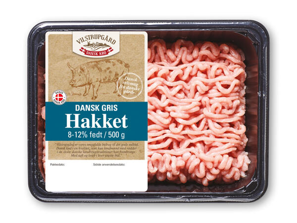 Hakket oksekød eller dansk hakket grisekød