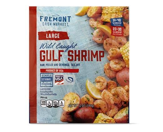 Fremont Fish Market 
 Large Raw, Peeled & Deveined Wild Gulf Shrimp