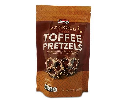 Clancy's 
 Milk Chocolate Covered Toffee Pretzels