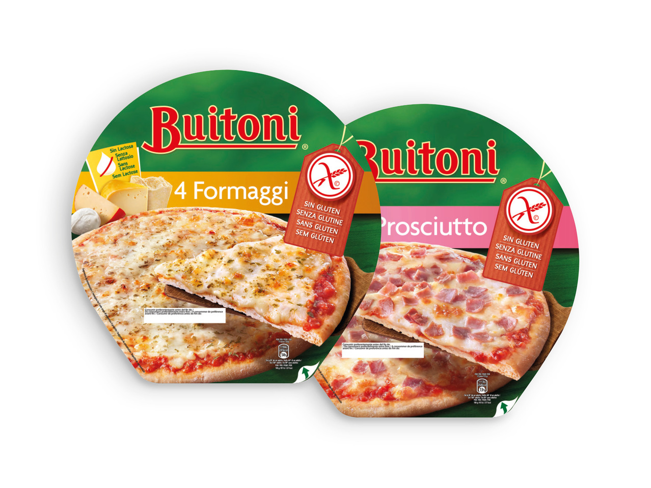 Buitoni(R) Pizza Sem Glúten de Fiambre/ 4 Queijos