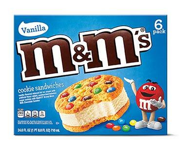 M&M's Ice Cream Cookie Sandwiches