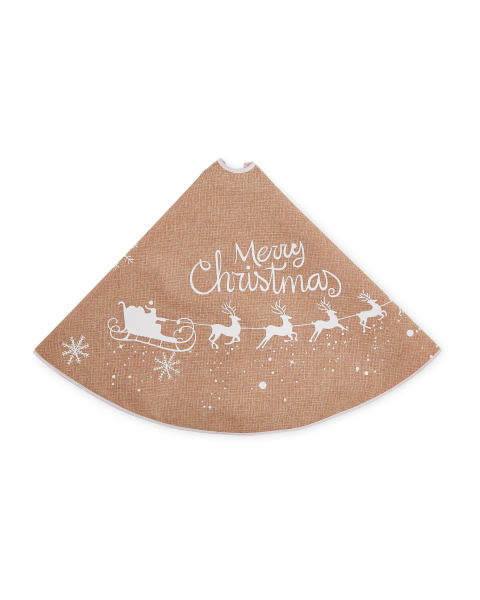 Brown Snowflake Christmas Tree Skirt