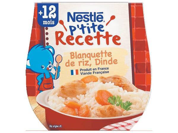Nestlé P'tite recette Blanquette de riz, dinde