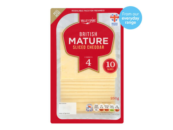 Valley Spire 10 Mature British Cheddar Slices