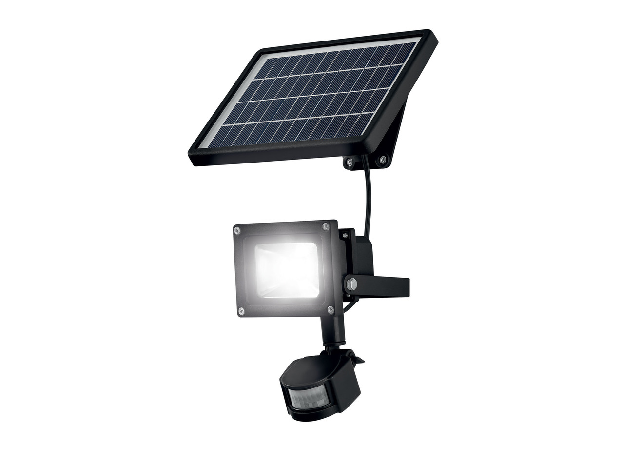 Solar-Powered LED Spotlight with Motion Detector