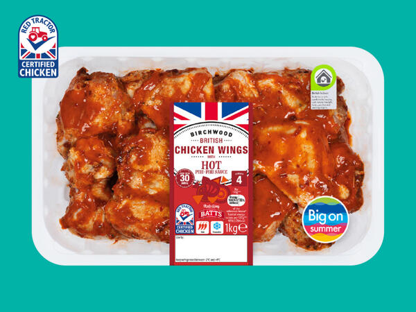 Birchwood British Chicken Wings with Hot Piri-Piri Sauce