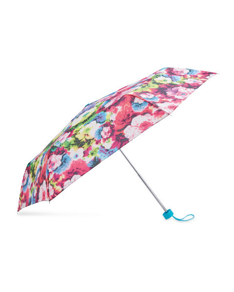 Abstract Floral Compact Umbrella