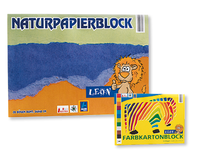 LEON Naturpapier-/Farbkartonblock
