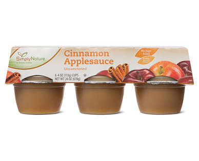 SimplyNature Cinnamon or Strawberry Banana Applesauce Cups