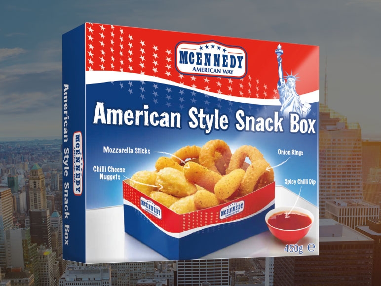 American style snack box