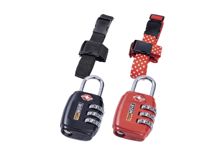 TOPMOVE TSA Combination Locks or 2-Way Luggage Strap