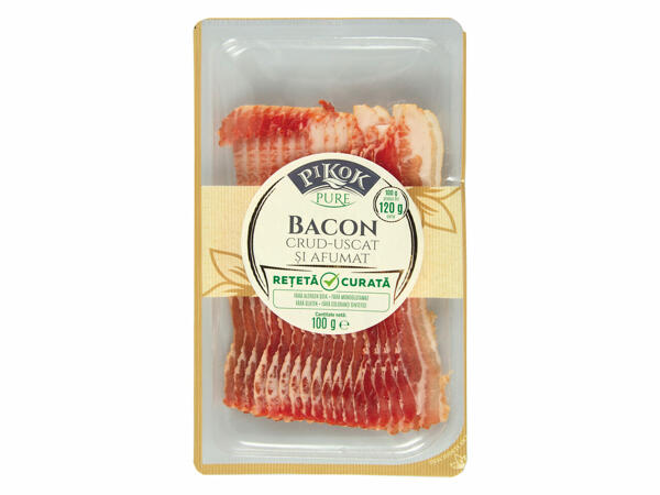 Bacon crud-uscat, feliat