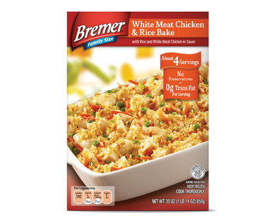 Bremer White Meat Chicken & Rice Bake or Meatloaf