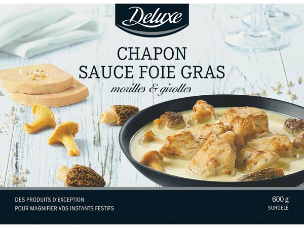 Chapon sauce foie gras canard morilles & girolles