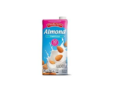 Friendly Farms Unsweetened Original or Vanilla Almond Milk