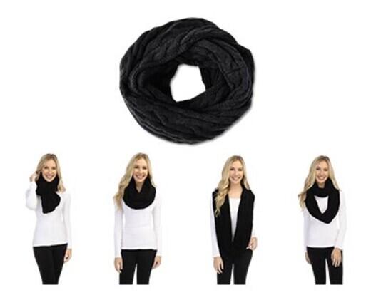 Serra 
 Ladies' Cable Knit Infinity Scarf