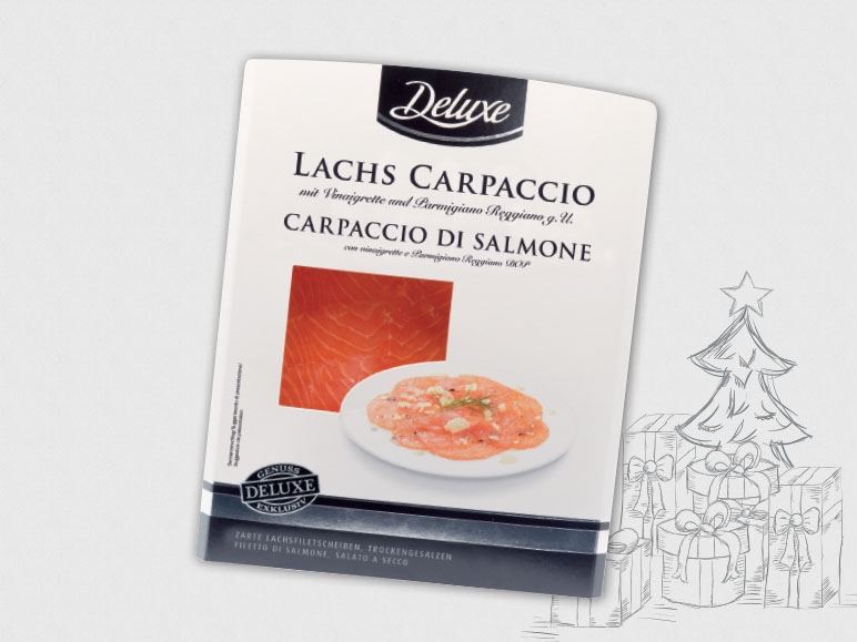 Carpaccio de saumon avec des éclats de parmesan