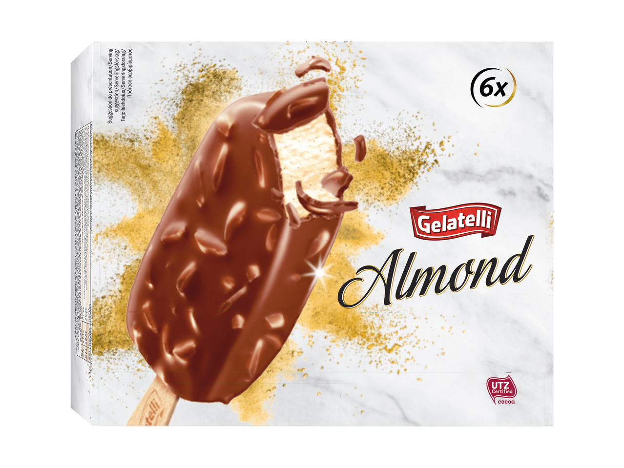 GELATELLI Is med chokolade og mandelsplitter