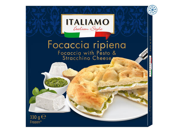 Italiamo Focaccia with Pesto & Stracchino Cheese