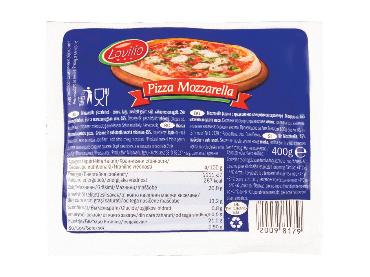 Mozzarella pentru pizza
