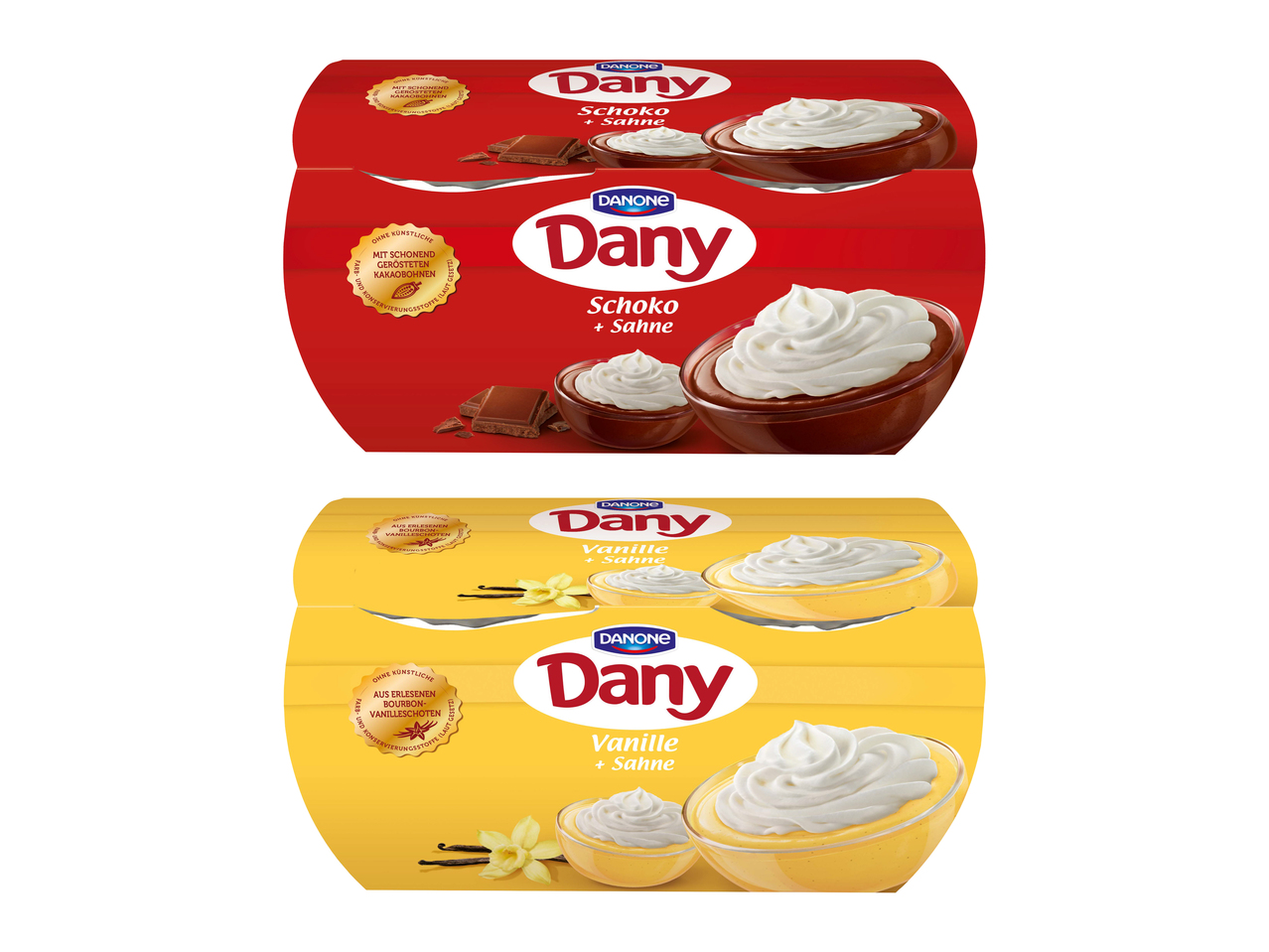 Dany Danone vanille/ chocolat à la crème