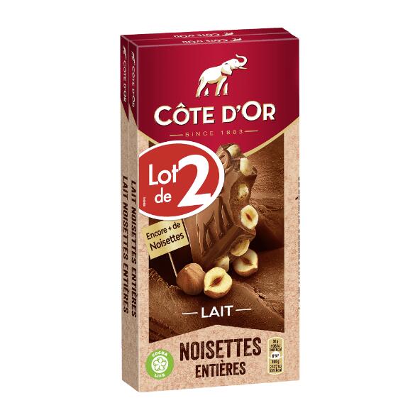 CÔTE D'OR(R) 				Tablettes de chocolat au lait