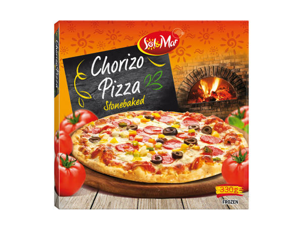 Pizza cu salam Chorizo