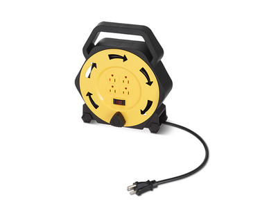 Workzone 4-Outlet, 16-Gauge 25' Cord and Reel