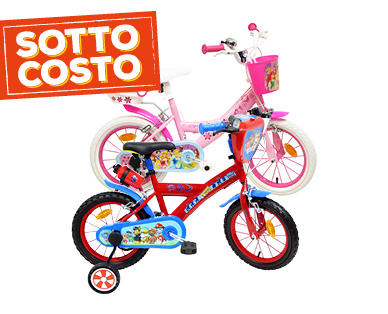 DISNEY PRINCESS/PAW PATROL Bicicletta per bambini 14"