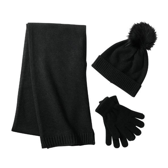 Czapka, szal i rękawiczki damskie
