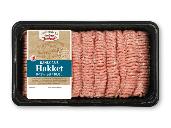 Dansk hakket grisekød eller grise- og kalvekød