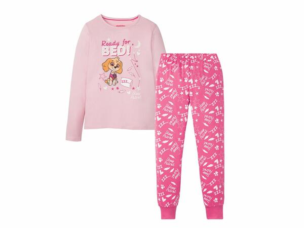 Pijama con tobillo ajustado rosa infantil