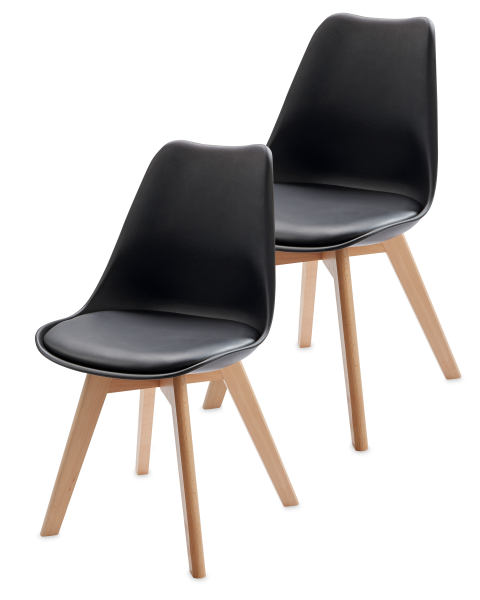 Home Creation Black Chairs 2-Pack
