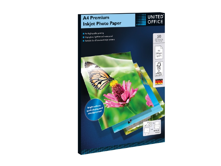 United Office A4 Premium Inkjet Photo Paper