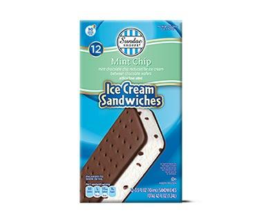 Sundae Shoppe Cookies & Cream or Mint Chocolate Chip Ice Cream Sandwiches