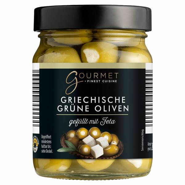 GOURMET FINEST CUISINE Griechische Oliven gefüllt mit Käse 350 g - Aldi ...