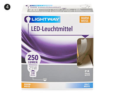 LIGHTWAY(R) LED-Glasserie, nicht dimmbar, 1er-/2er-Set