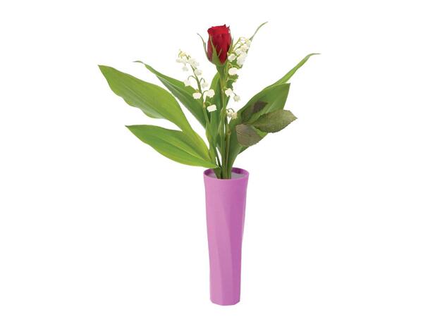 Muguet en vase 2 brins + 1 rose