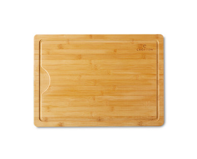 New CROFTON BAMBOO CARVING CUTTING BOARD 21 x 15 x 0.78 inches