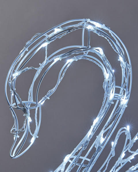 60cm Wire Frame LED Swan
