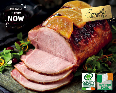 Specially Selected Irish Cranberry & Orange/Clove & Honey Cooked Christmas Ham Joint 