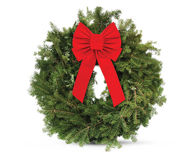 22" Fraser Fir Wreath With Bow